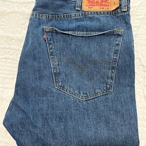 #063 LEVIS 501 STRAIGHT MENS BUTTON FLY DENIM JEANS SIZE W42 X L30 RED TAB